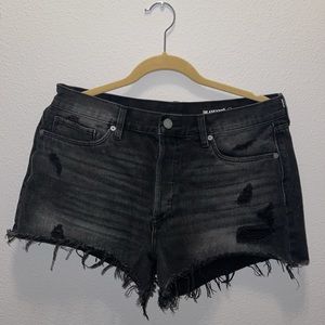 Blank NYC Black Low Rise Jean Shorts